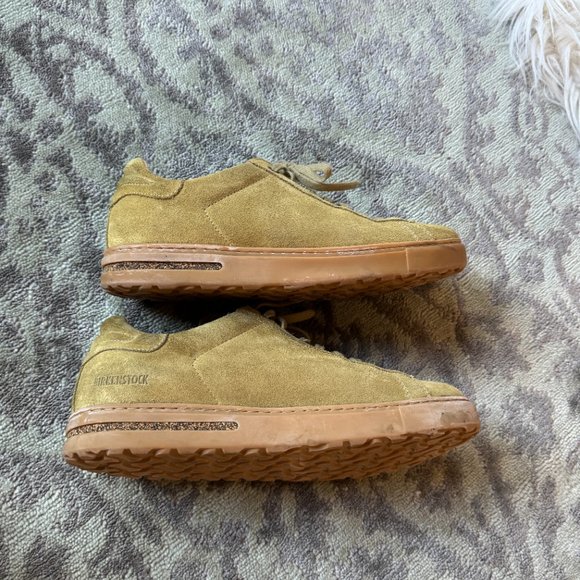 Birkenstock Bend Low Khaki Suede Leather Sneakers - Picture 7 of 12